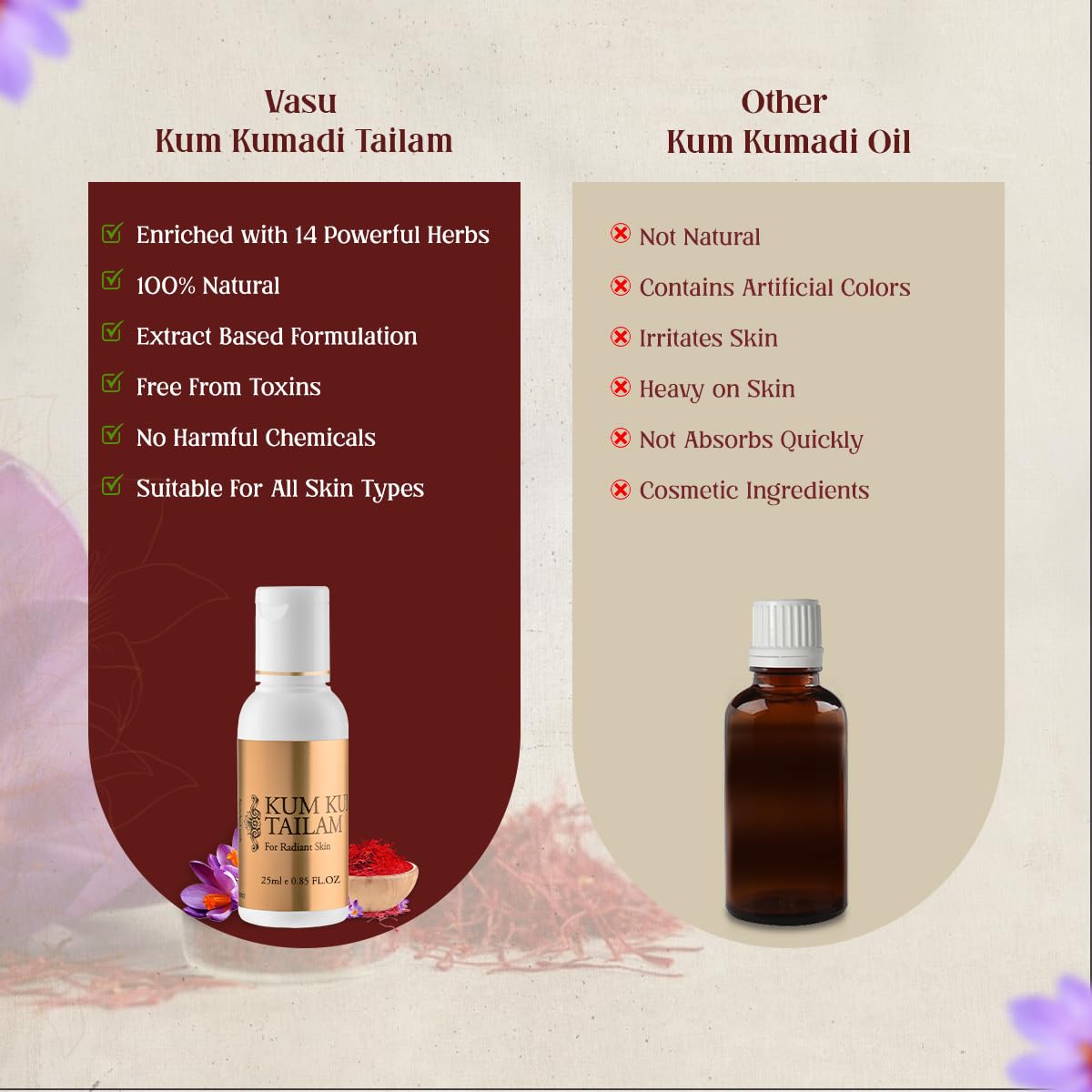 Vasu Kumkumadi Tailam For Face - 25 Ml – view 7