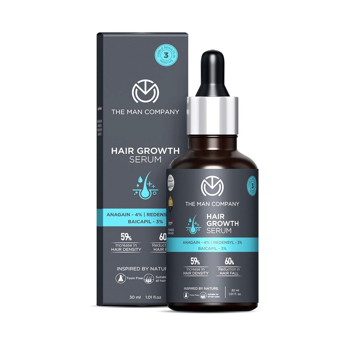 Unscented hair growth serum for men by The Man Company
