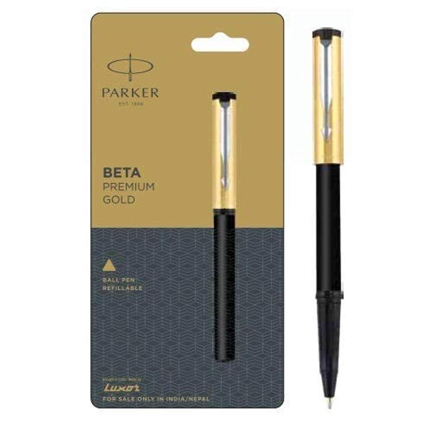 Parker Beta gold ball pen with gold finish cap