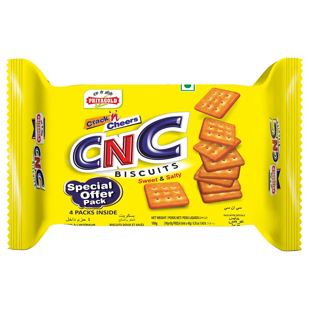 Pack of Priya Gold cheese flavoured sweet and salty crackers