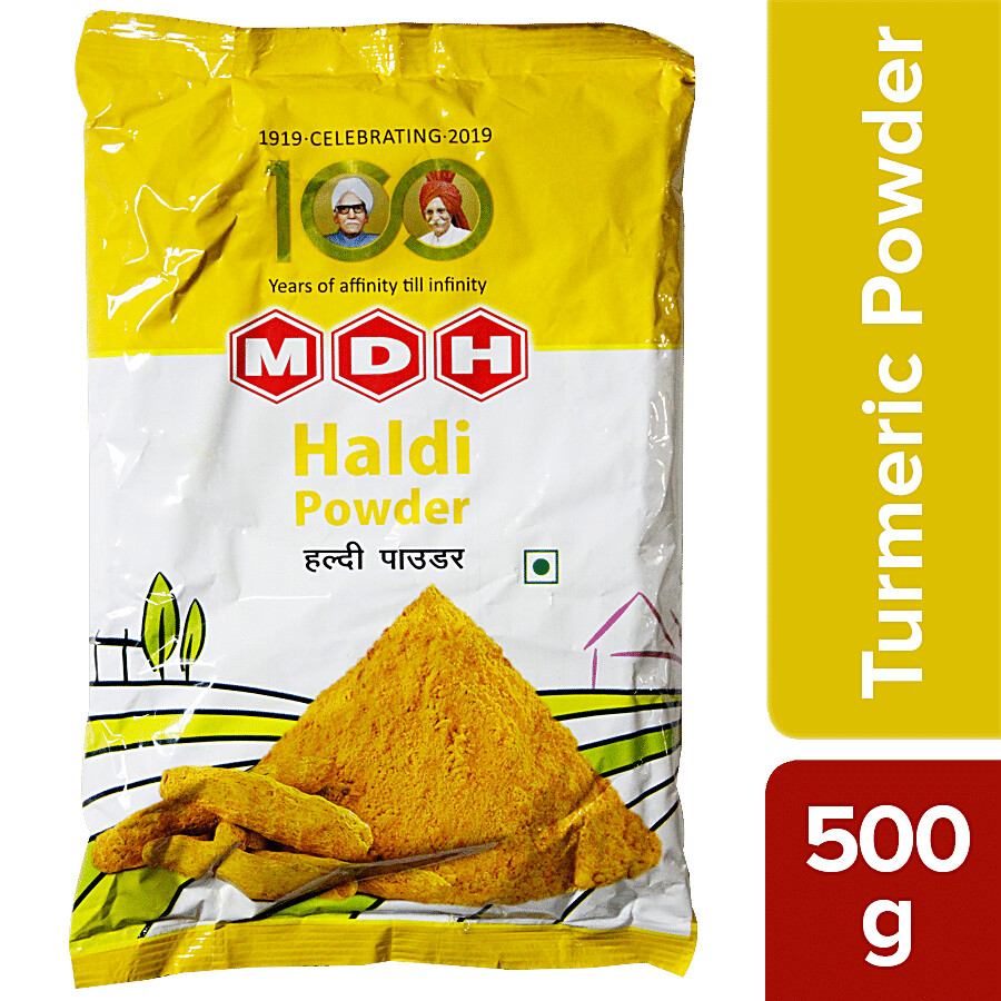 MDH turmeric powder 500 g packaged bag hero image