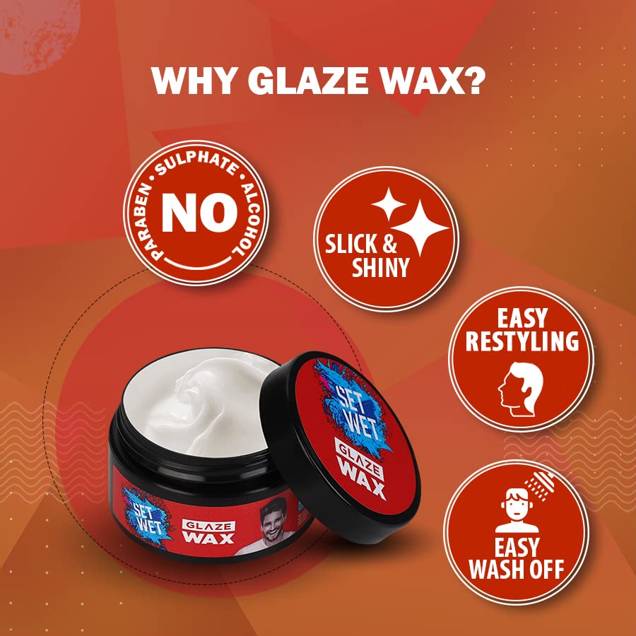 Set Wet Hair Wax For Men - Glaze Wax, 60g – view 3