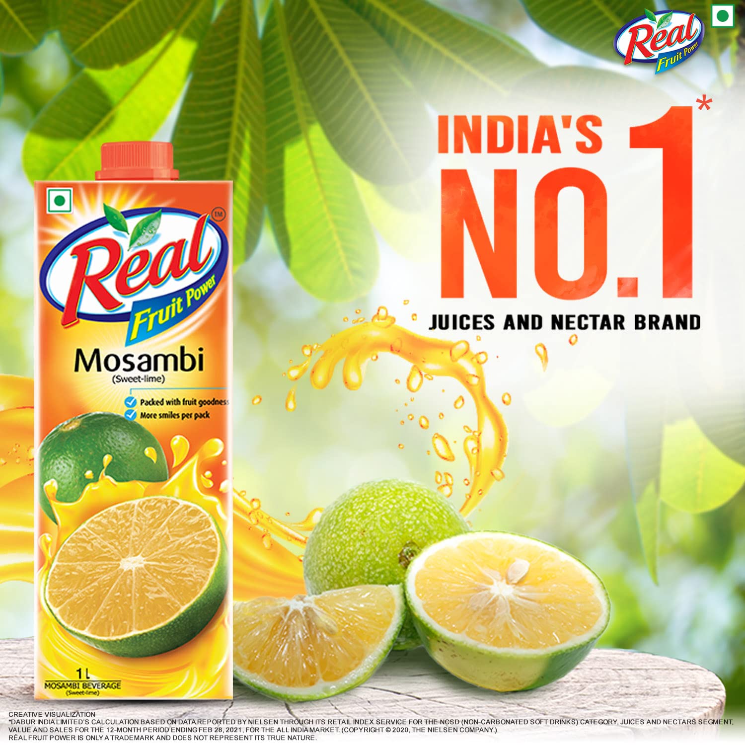 DABUR Real Fruit Power Mosambi Juice -1L – view 2