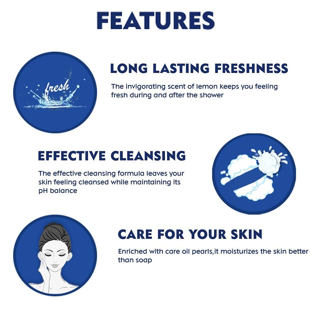 NIVEA Shower Gel, Lemon & Oil Body Wash, Women, 250ml And NIVEA Men Shower Gel, Energy Body Wash, 250ml – view 3