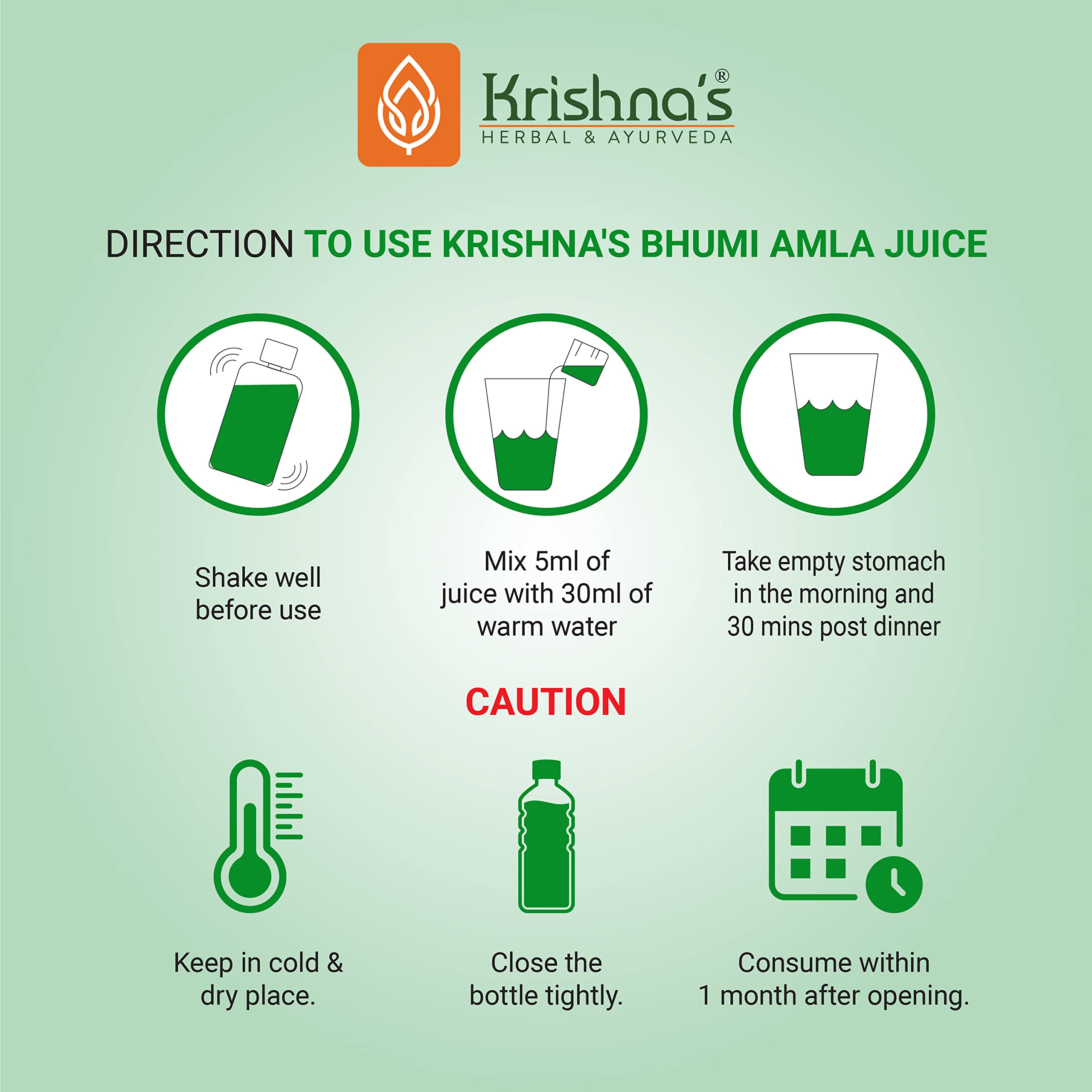 KRISHNA'S HERBAL & AYURVEDA Bhumi Amla Juice - 1000 ml – view 4