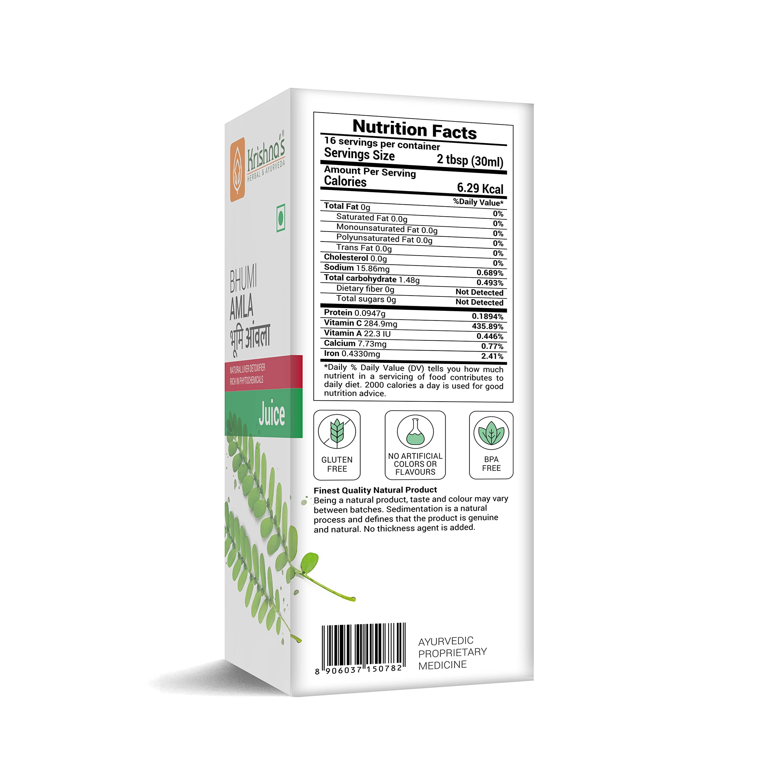 KRISHNA'S HERBAL & AYURVEDA Bhumi Amla Juice - 1000 ml – view 9
