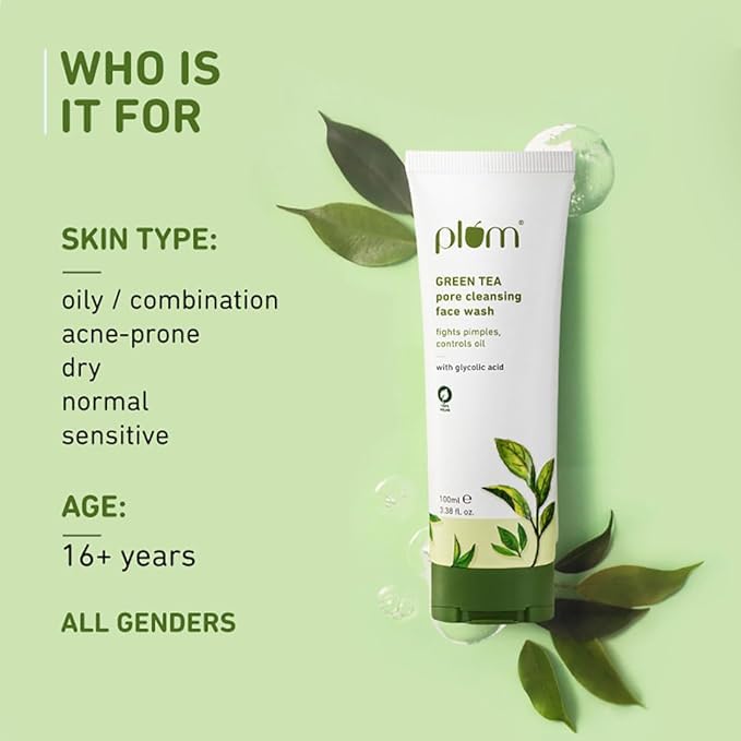 Plum Green Tea Pore cleansing Face wash pack of 2 with free sunscreen – view 3