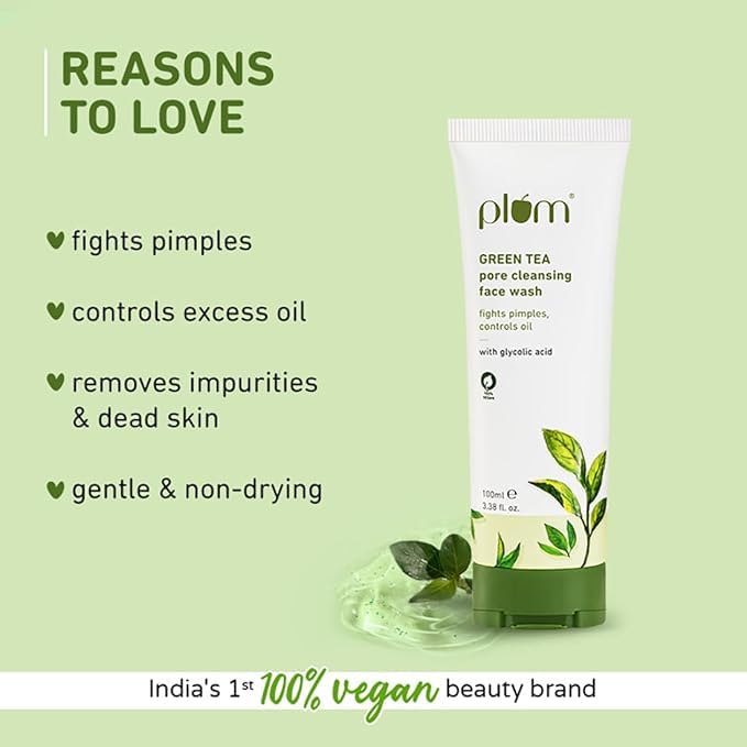 Plum Green Tea Pore cleansing Face wash pack of 2 with free sunscreen – view 5