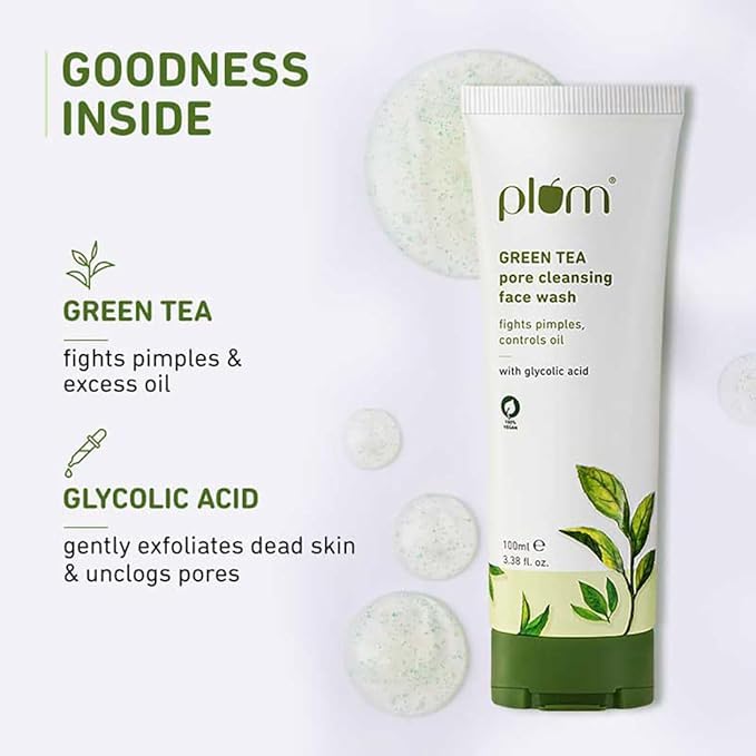 Plum Green Tea Pore cleansing Face wash pack of 2 with free sunscreen – view 6