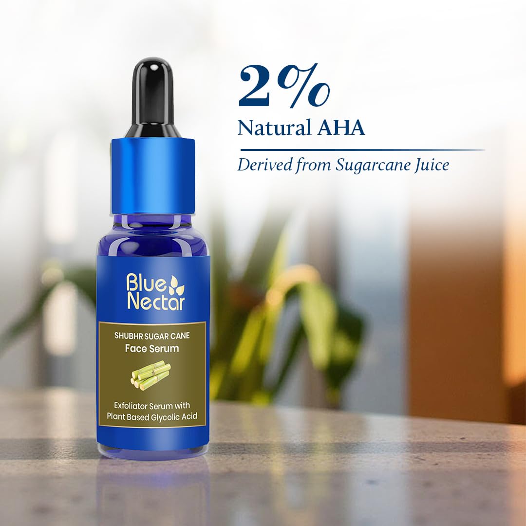 Blue Nectar AHA Face Serum with Plant-Based Glycolic Acid from Sugarcane for Deep Exfoliation – view 2