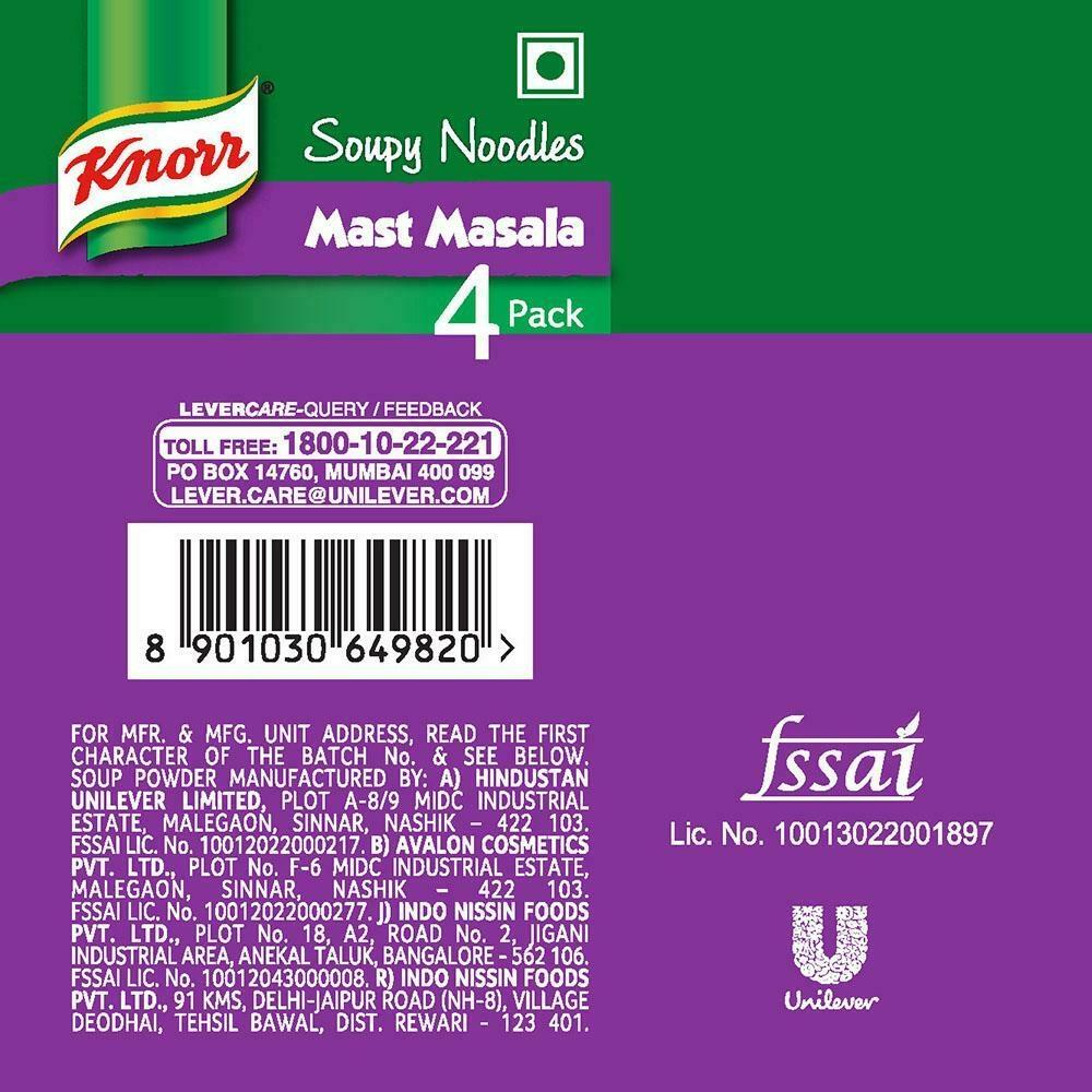 Knorr Mast Masala Instant Soupy Noodles 4 Pack 300 G – view 11