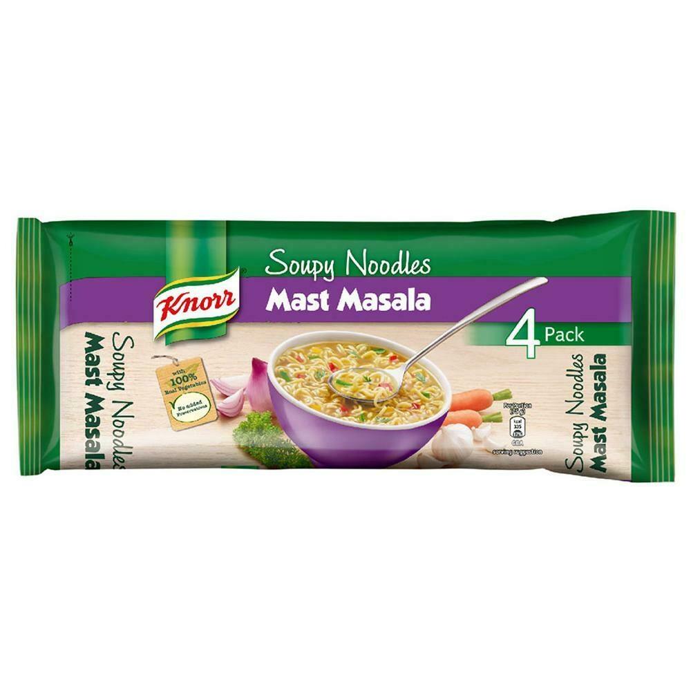Knorr Mast Masala Instant Soupy Noodles 4 Pack 300 G – view 2