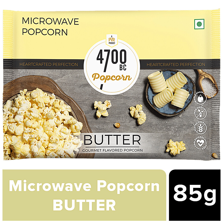 4700BC butter microwave popcorn bag showing 85 g pack