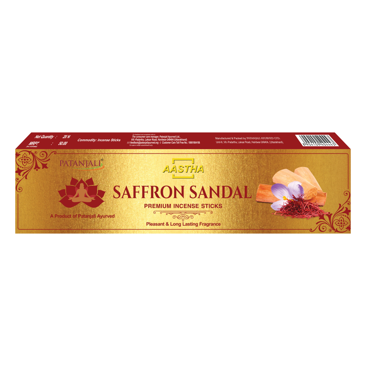 Aastha Premium Agarbatti Saffron Sandal 36 g – view 1