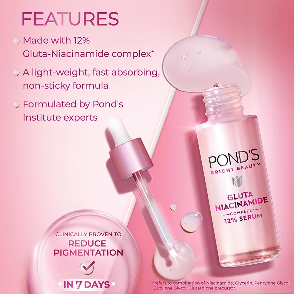 Pond's Bright Beauty Anti-Pigmentation Serum for Flawless Radiance with 12% Gluta-Niacinamide Complex – view 7