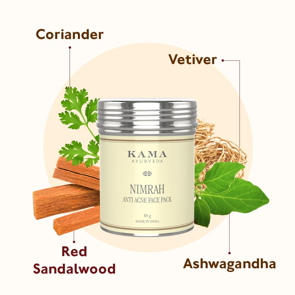 Kama Ayurveda Nimrah Anti Acne Face Pack with Sandalwood and Liquorice, 40G – view 4