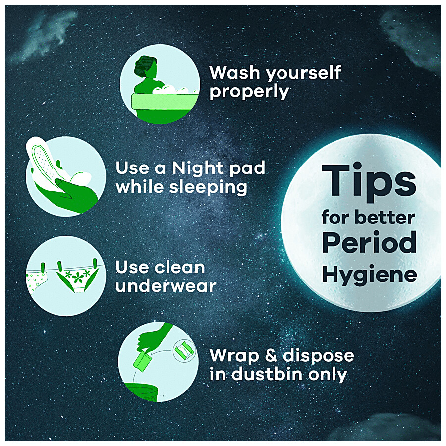 Whisper  Bindazzz Nights Sanitary Pads - Wider Back, Up To 0% Leak, Provides All Night Protection, XXXL 20 pcs – view 4