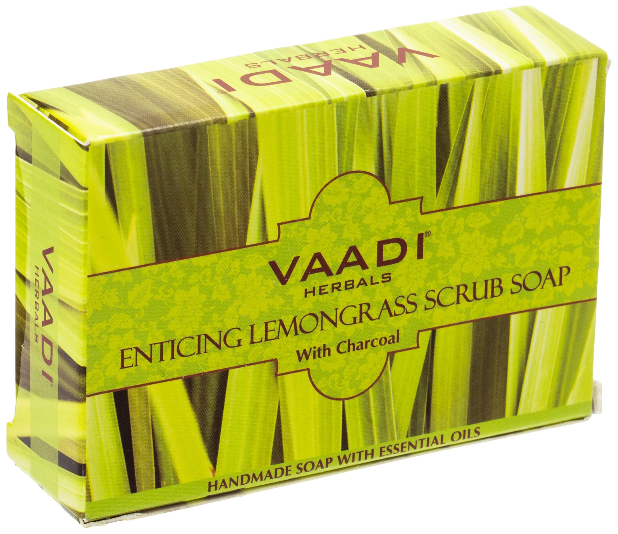 Pack of 12 Vaadi Herbals lemongrass scrub soap bars
