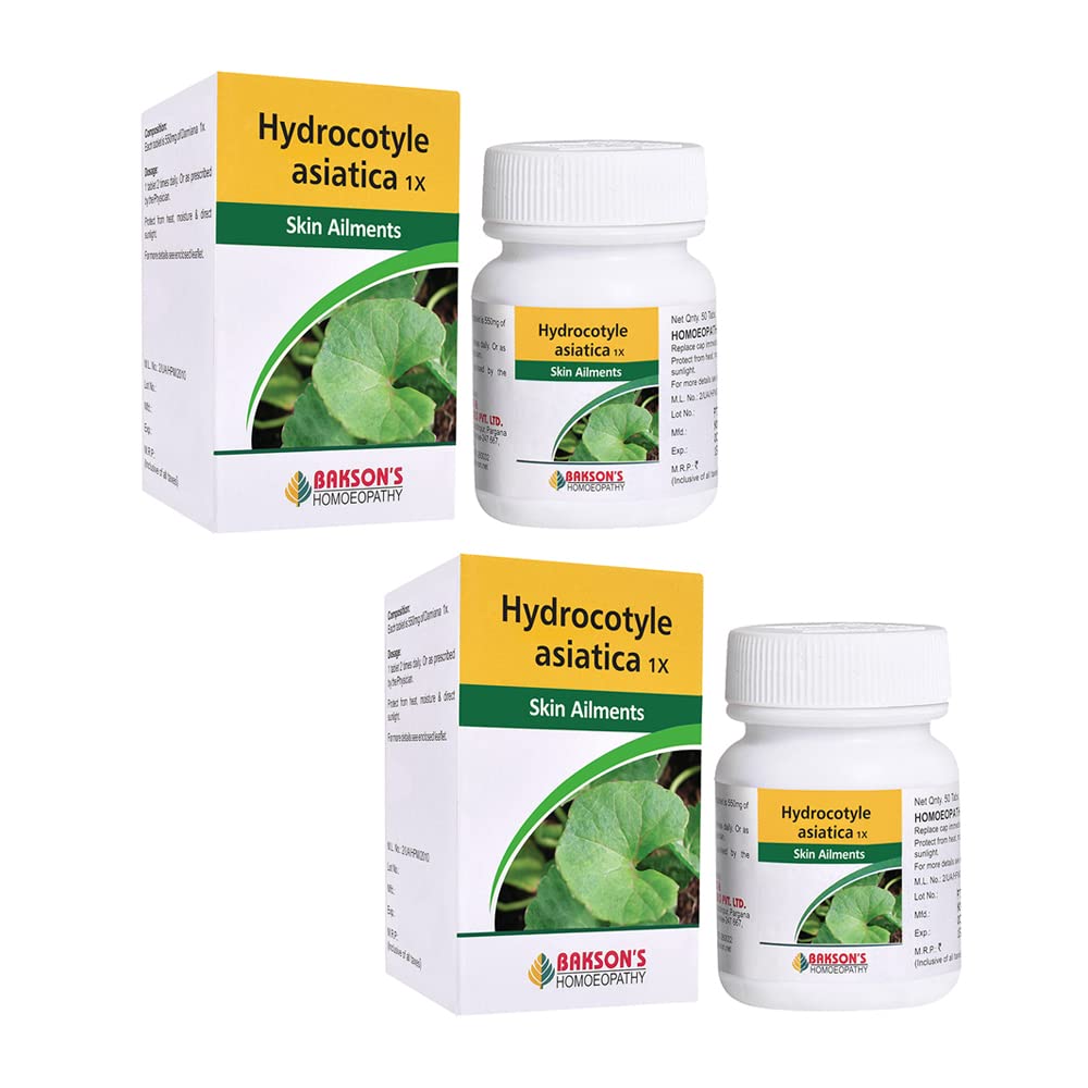 Hydrocotyle Asiatica 1X tablets pack by Dr. Bakshi's Bakson's