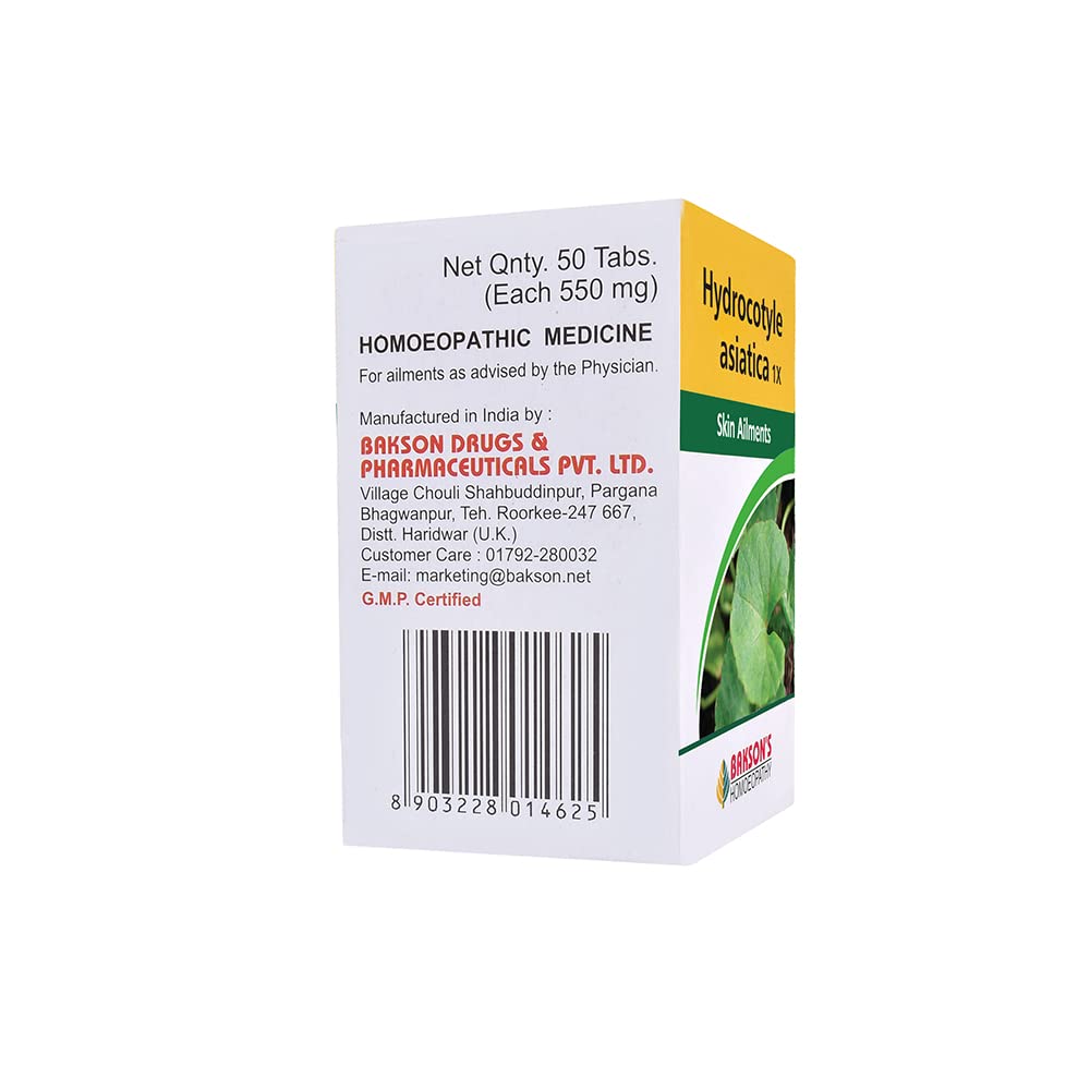 Dr. Bakshi's BAKSON'S HOMOEOPATHY HYDROCOTYLE ASIATICA -1X-50TAB (Pack of 2) – view 2