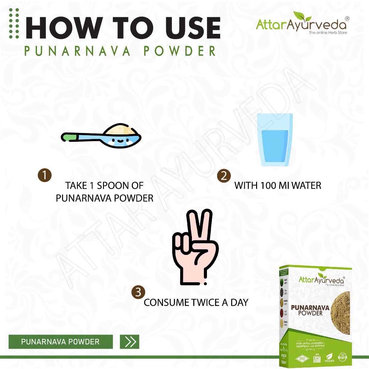 Attar Ayurveda Punarnava Powder for Kidney Rejuvenation (250 gm) – view 6