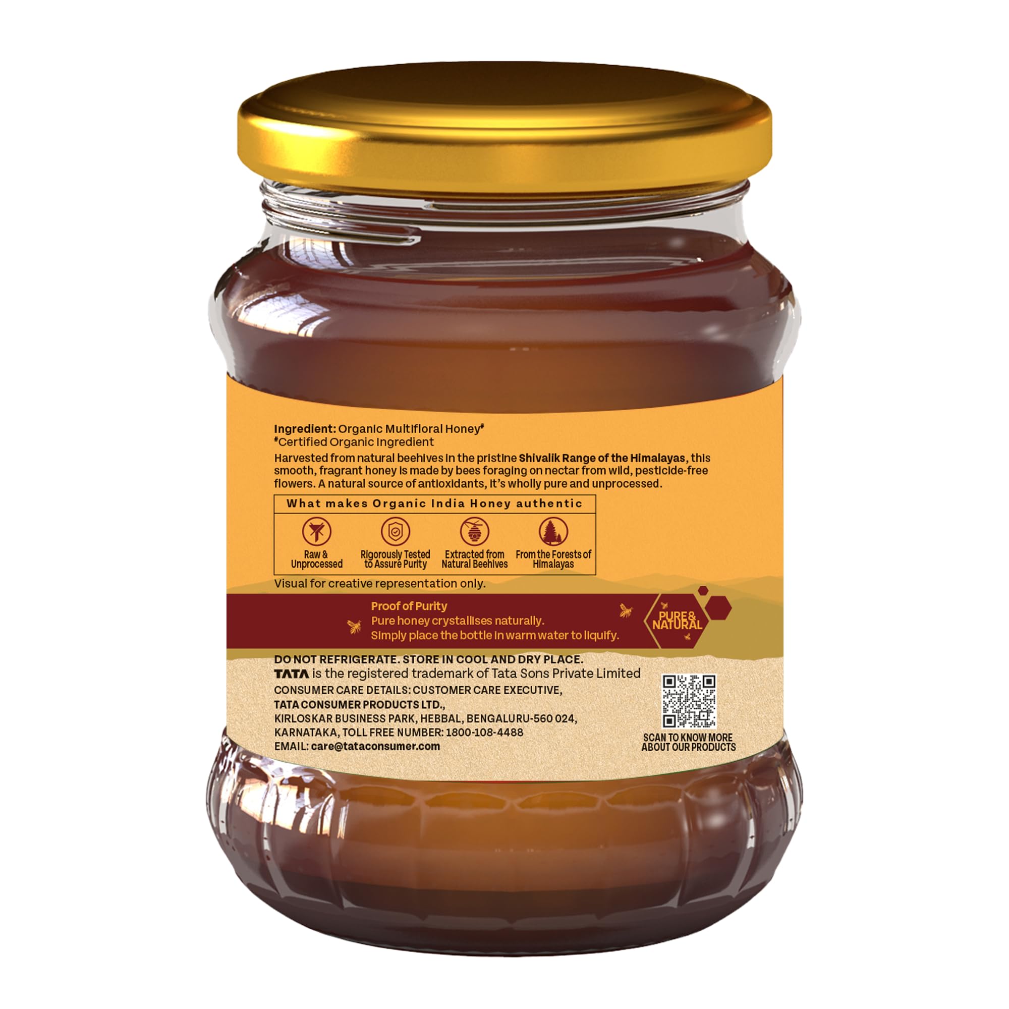 A TATA Product - ORGANIC INDIA Himalayan Multi Floral Honey 250g, Raw & Unprocessed, Natural & Organic, Sourced From the Shivalik Range of the Himalayas, Rich in Nutrients, Antioxidants – view 7