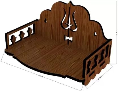 HOMEWEY DECOR Wooden Wall Mounted Pooja Mandir for Home & Office – view 4