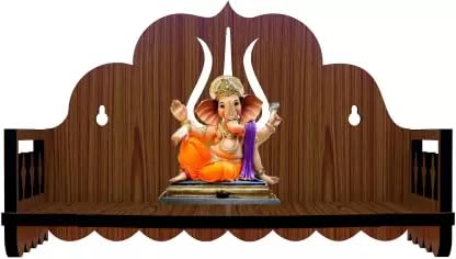 HOMEWEY DECOR Wooden Wall Mounted Pooja Mandir for Home & Office – view 5