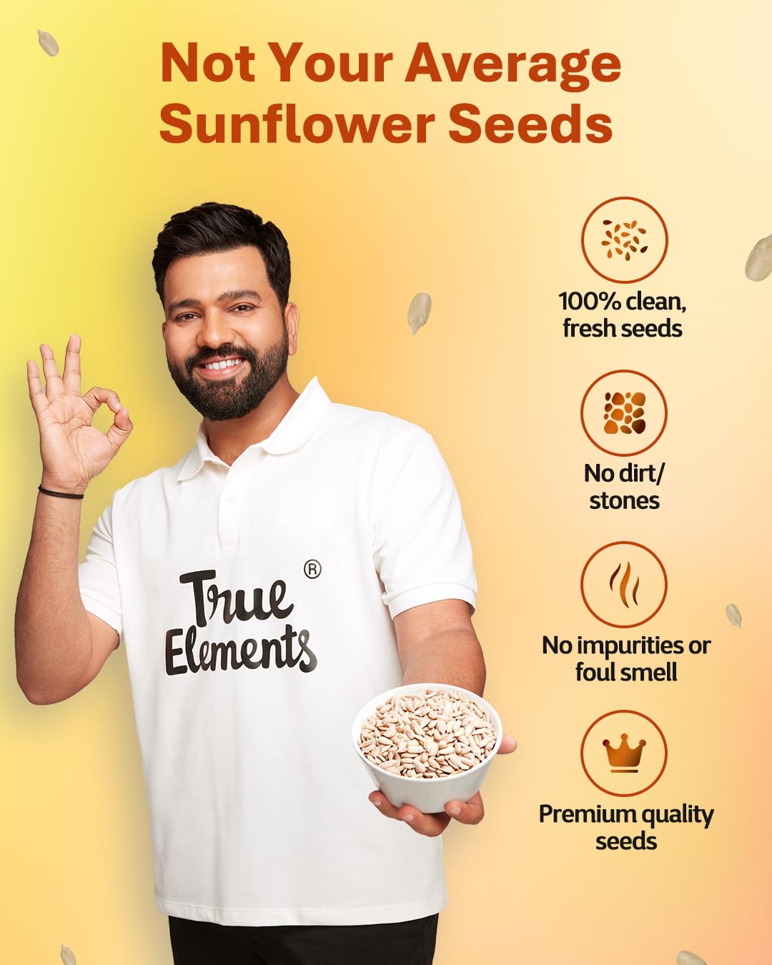 True Elements Sunflower Seeds 1kg - Raw Seeds for Eating – view 5