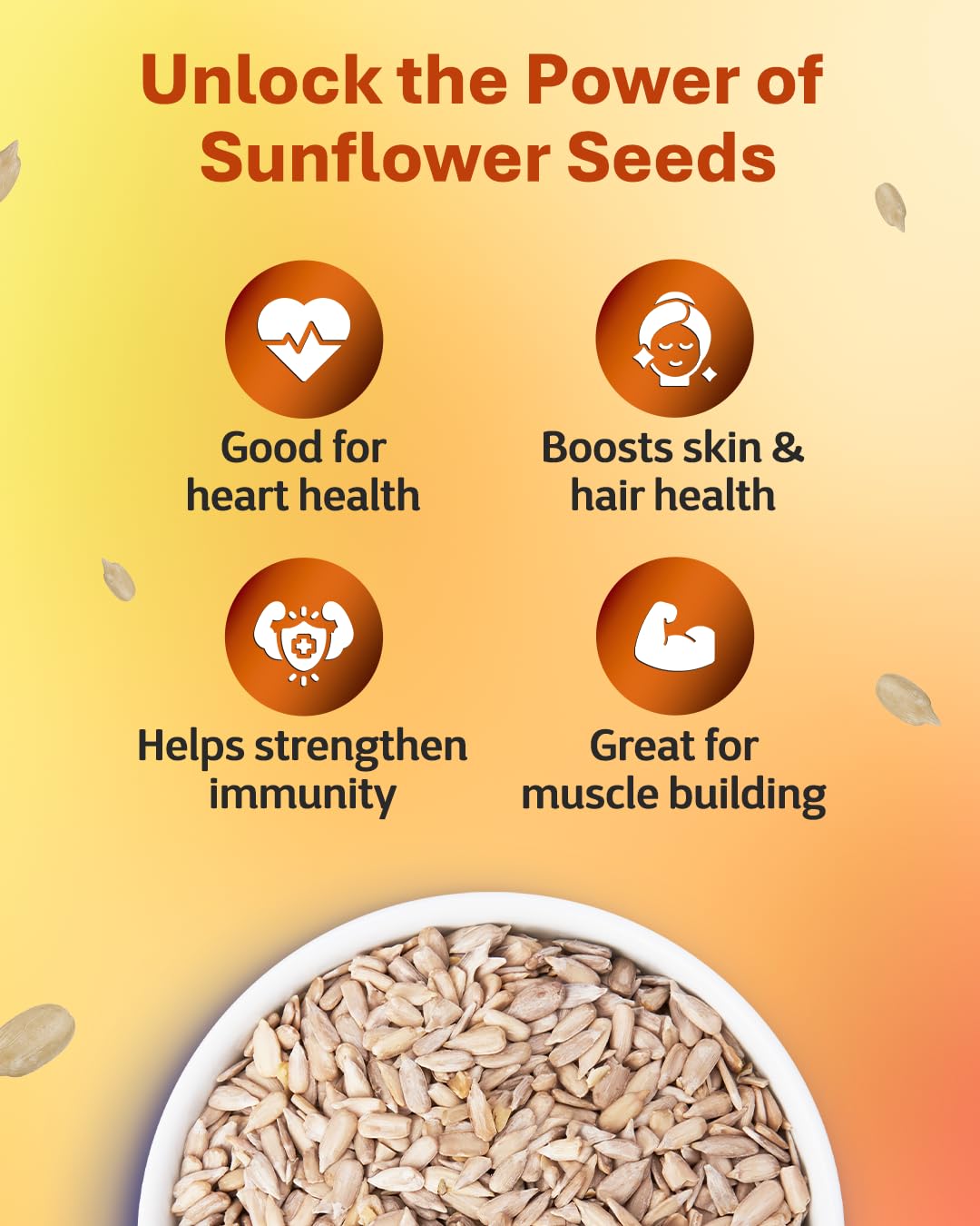 True Elements Sunflower Seeds 1kg - Raw Seeds for Eating – view 6