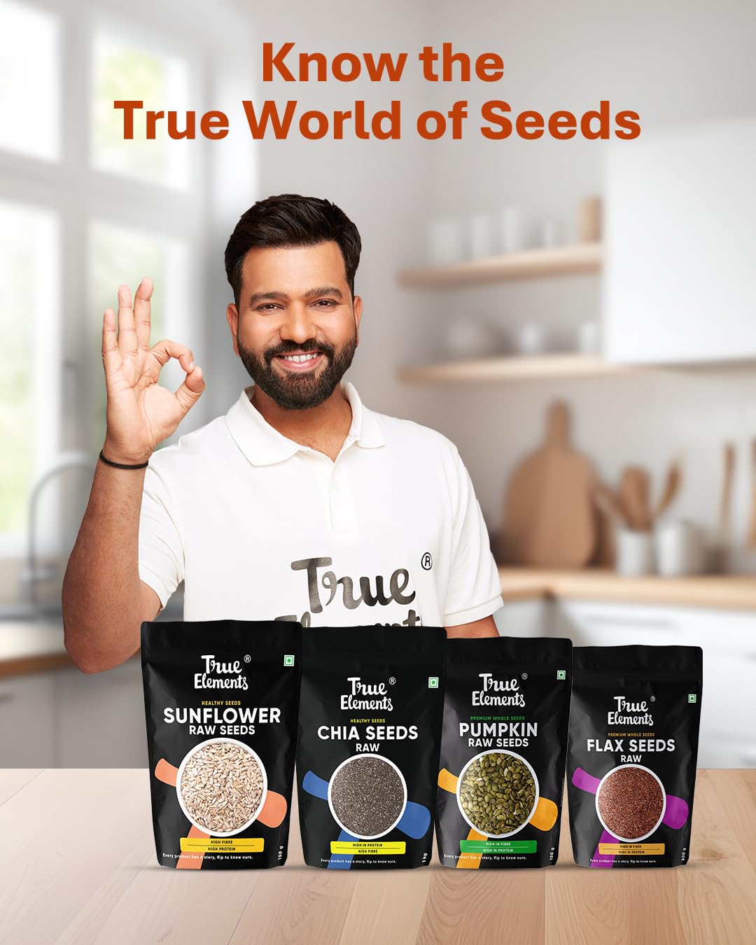 True Elements Sunflower Seeds 1kg - Raw Seeds for Eating – view 8