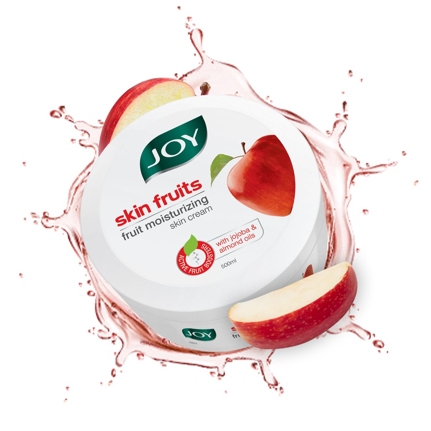 Front view of Joy Skin Fruits face and body moisturizer jar