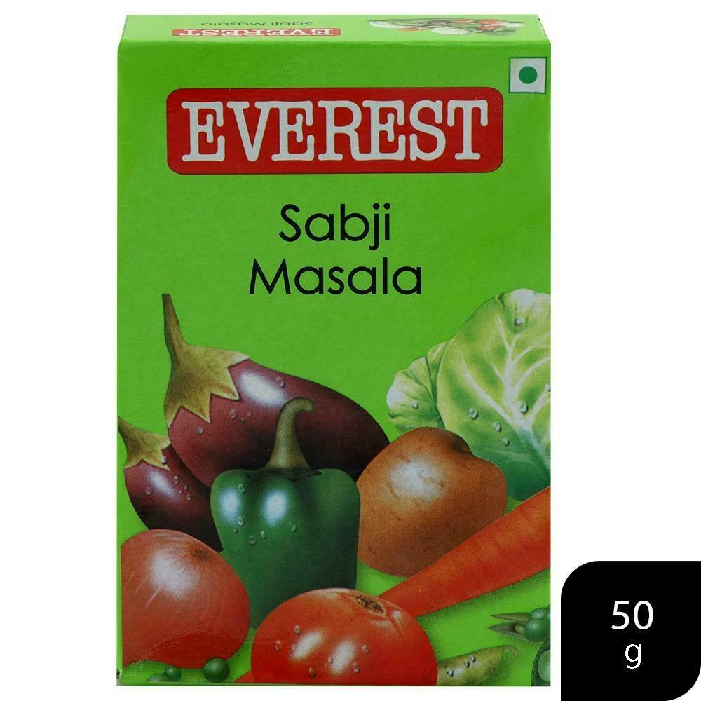 Front pack of Everest Subji Masala powder, 50 g box