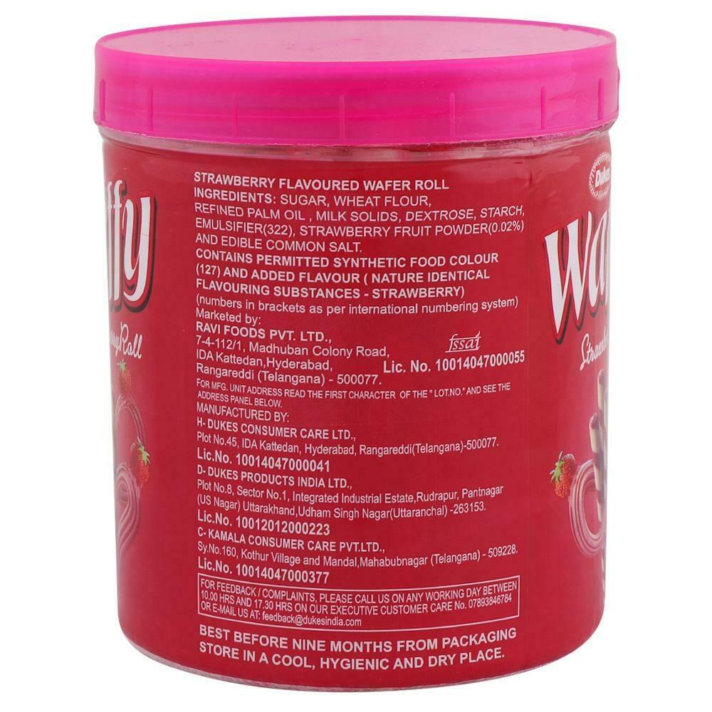 Dukes Waffy Strawberry Wafer Rolls 250 G – view 2