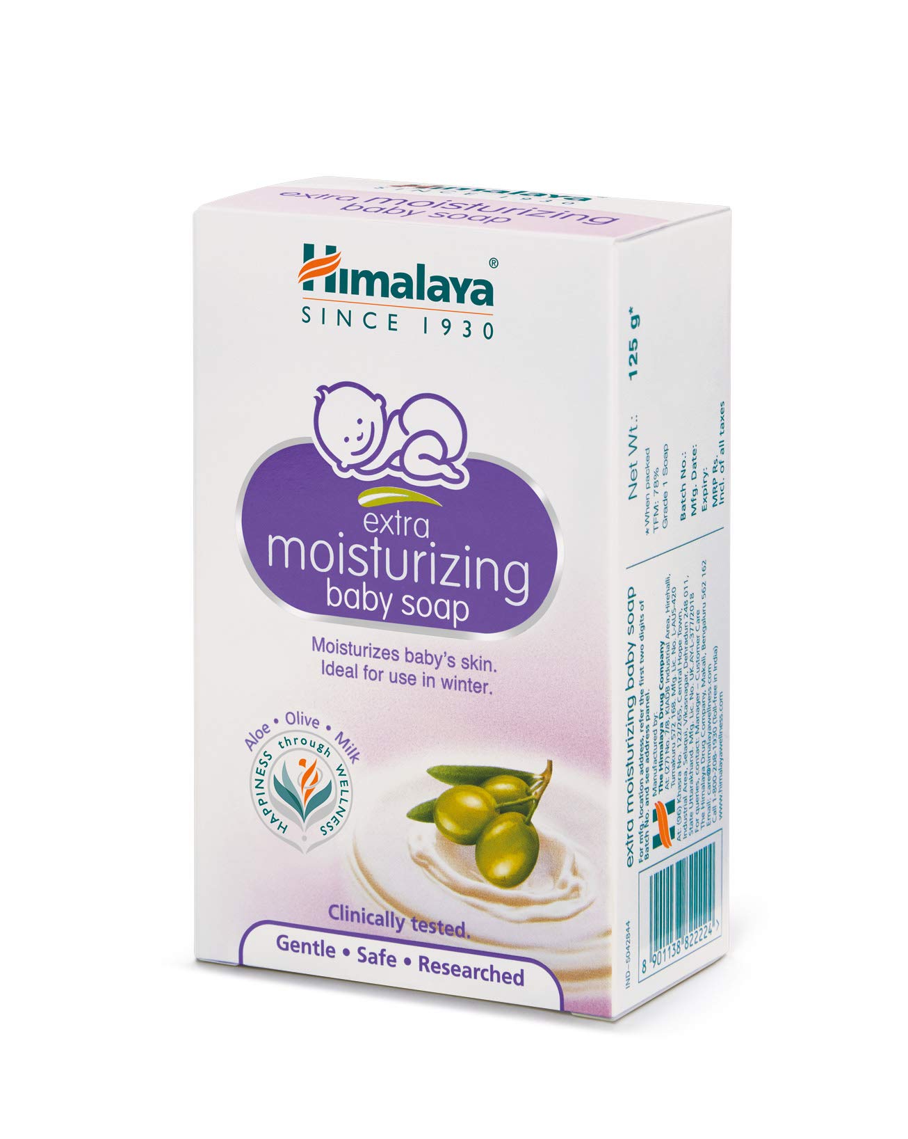 125g Himalaya baby soap box for dry skin care