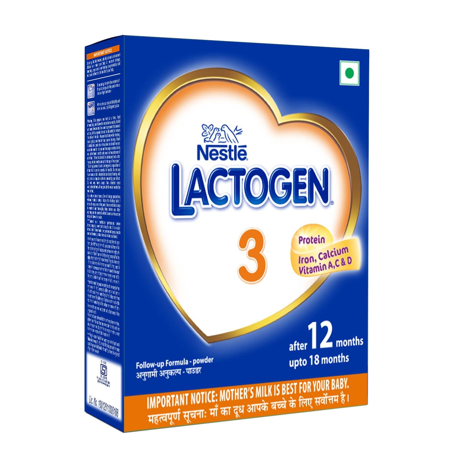 Lactogen Nestle Follow-Up Formula Powder, Stage 3, 400G (After 12 Months), Infant
