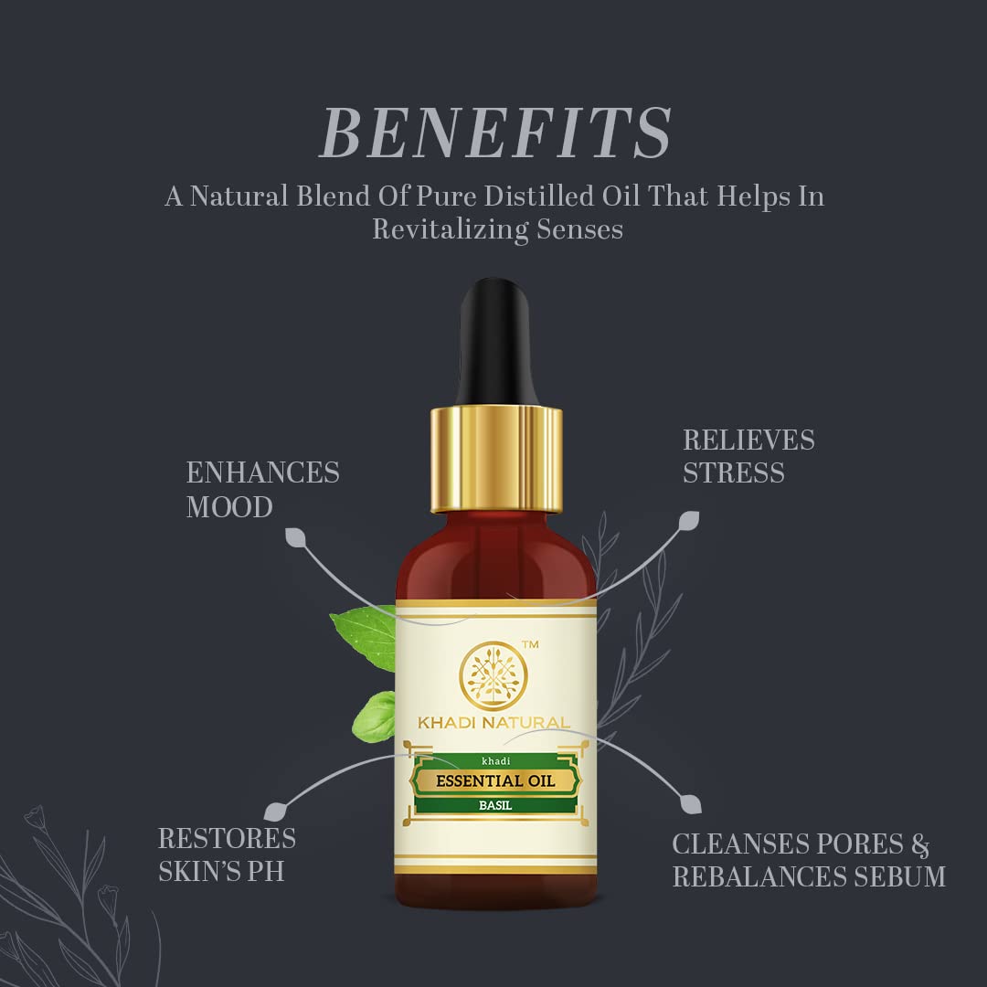 KHADI NATURAL Basil Oil, 15ml – view 3