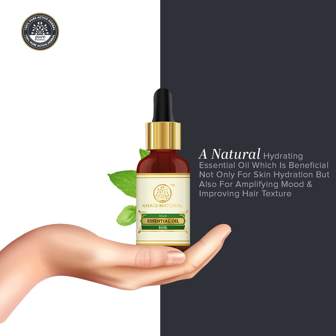 KHADI NATURAL Basil Oil, 15ml – view 4