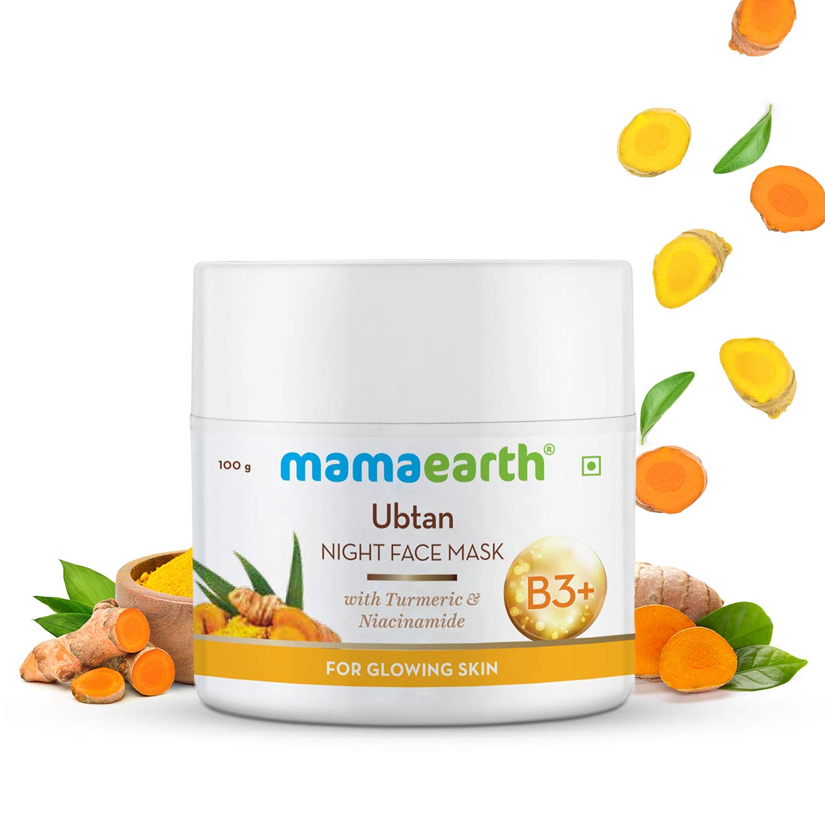 Mamaearth Ubtan Night Sleep Face Mask, Night Cream Gel with Turmeric & Niacinamide for Glowing Skin – view 2