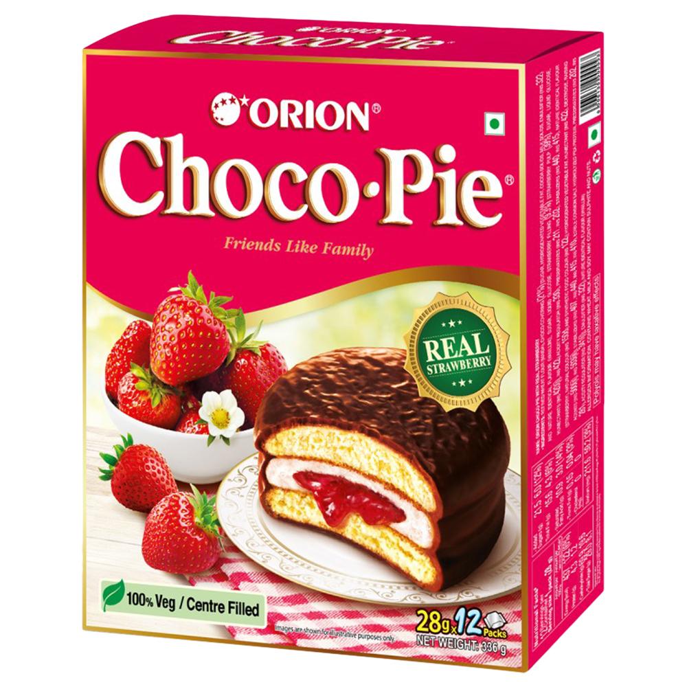 Orion Real Strawberry Centre Filled Choco-Pie 28 G (12 Pcs) – view 4