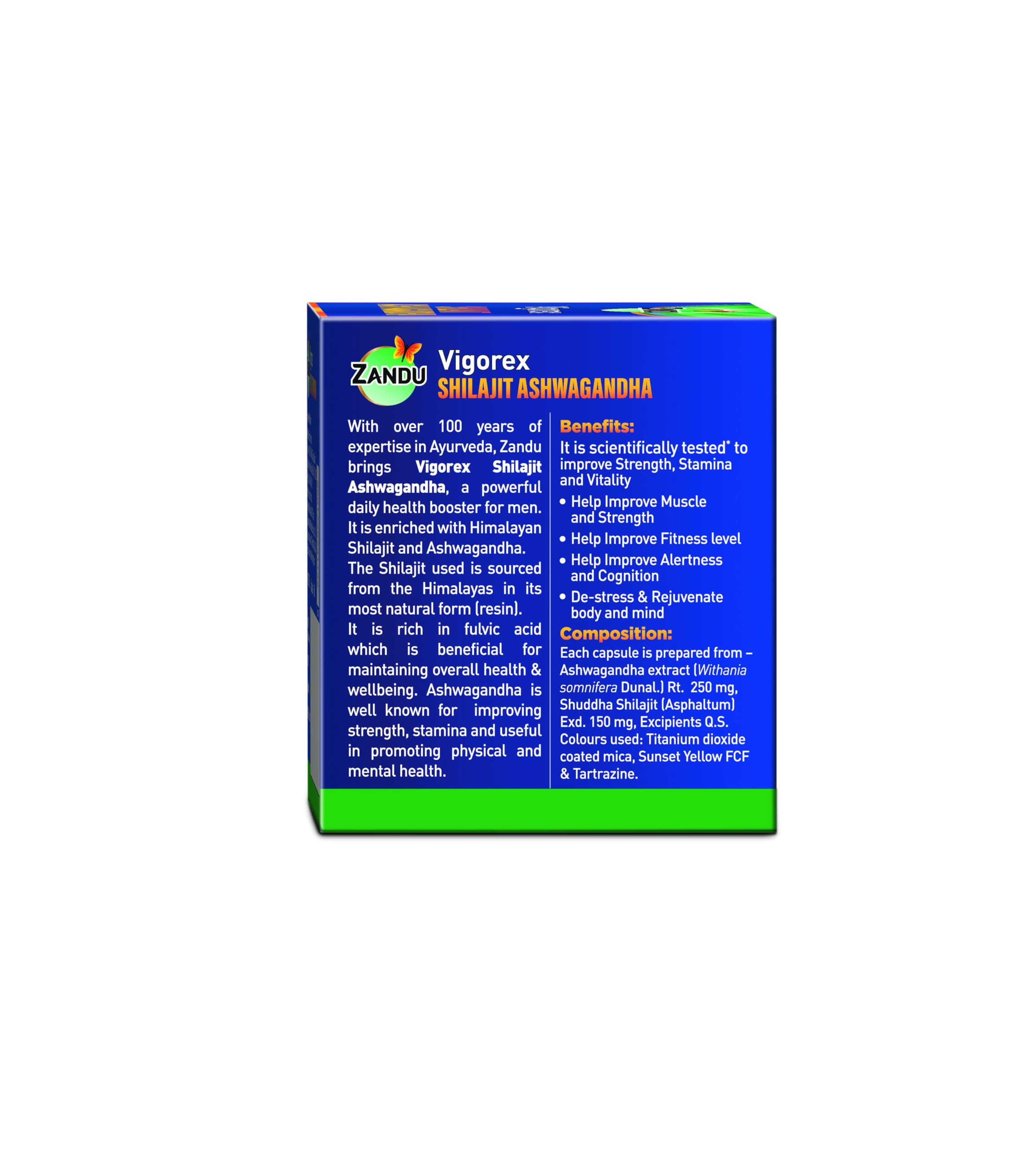 Zandu Vigorex Shilajit Ashwagandha Capsule – view 6