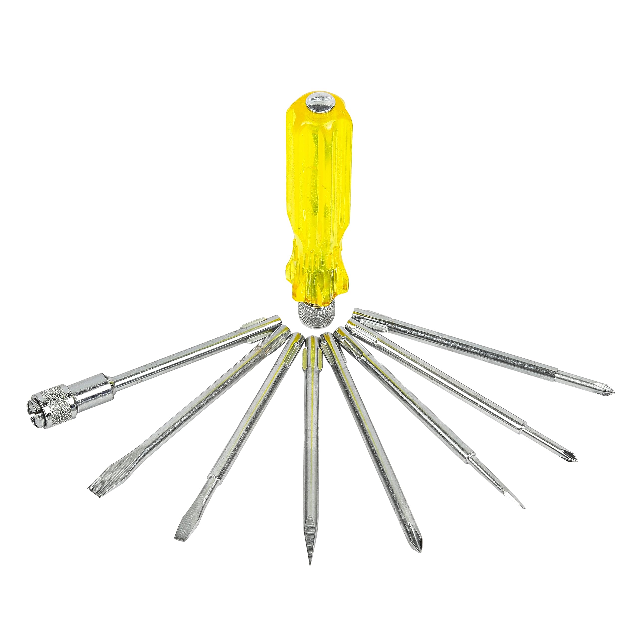 SPARTAN BS-02 8-in-1 Pc Screw Driver Kit With 3 Flat Blades, 3 Phillips Head, 1 Round Poker Bar, Extension Rod – view 4
