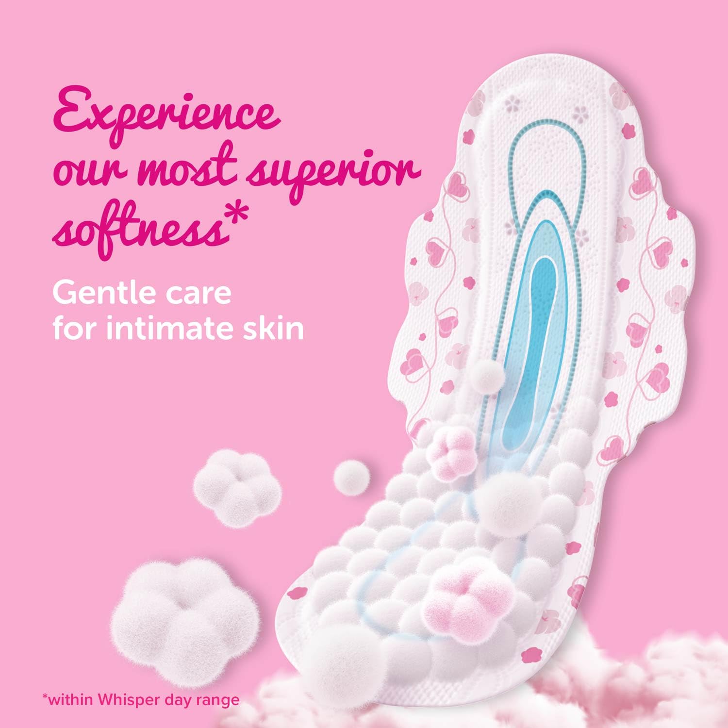 Whisper Ultra Softs Air Fresh Sanitary Pads for Women, XL 50 Napkins – view 5