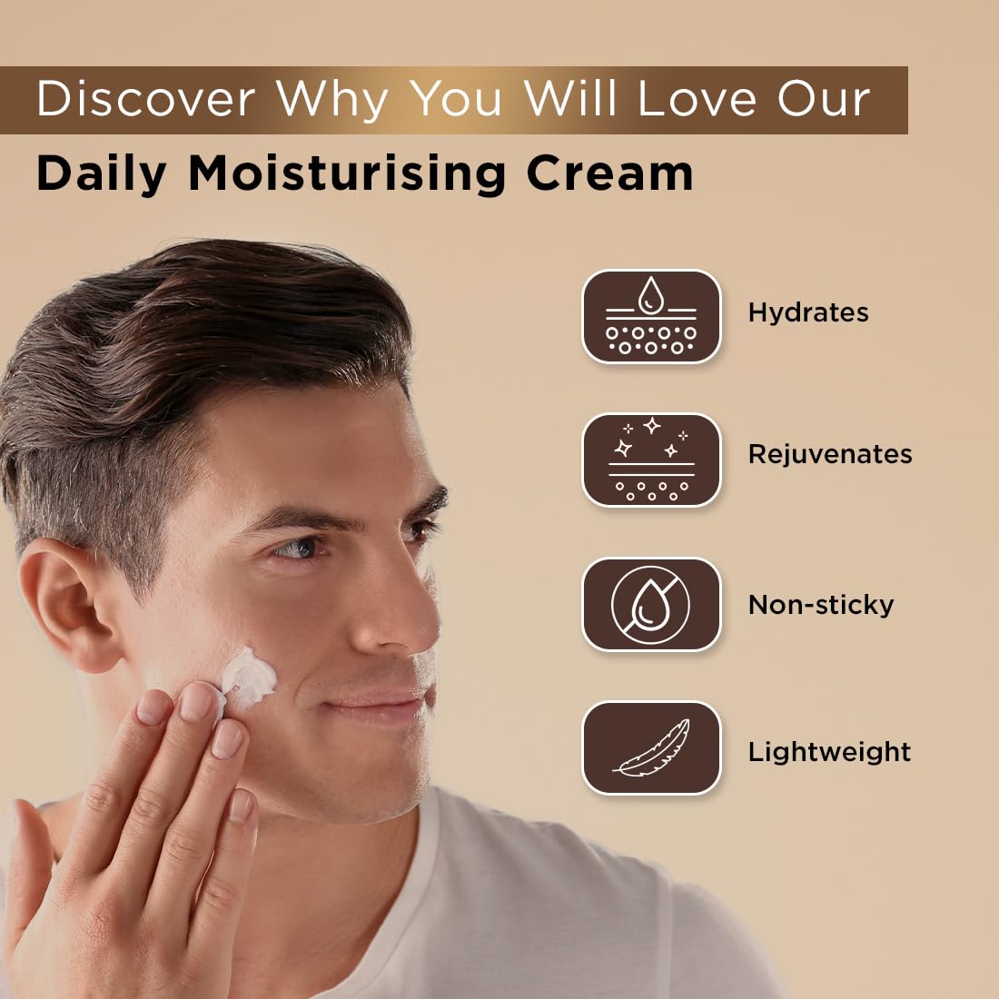The Man Company Non-Sticky Daily Moisturizing Cream for Dry Skin – view 2