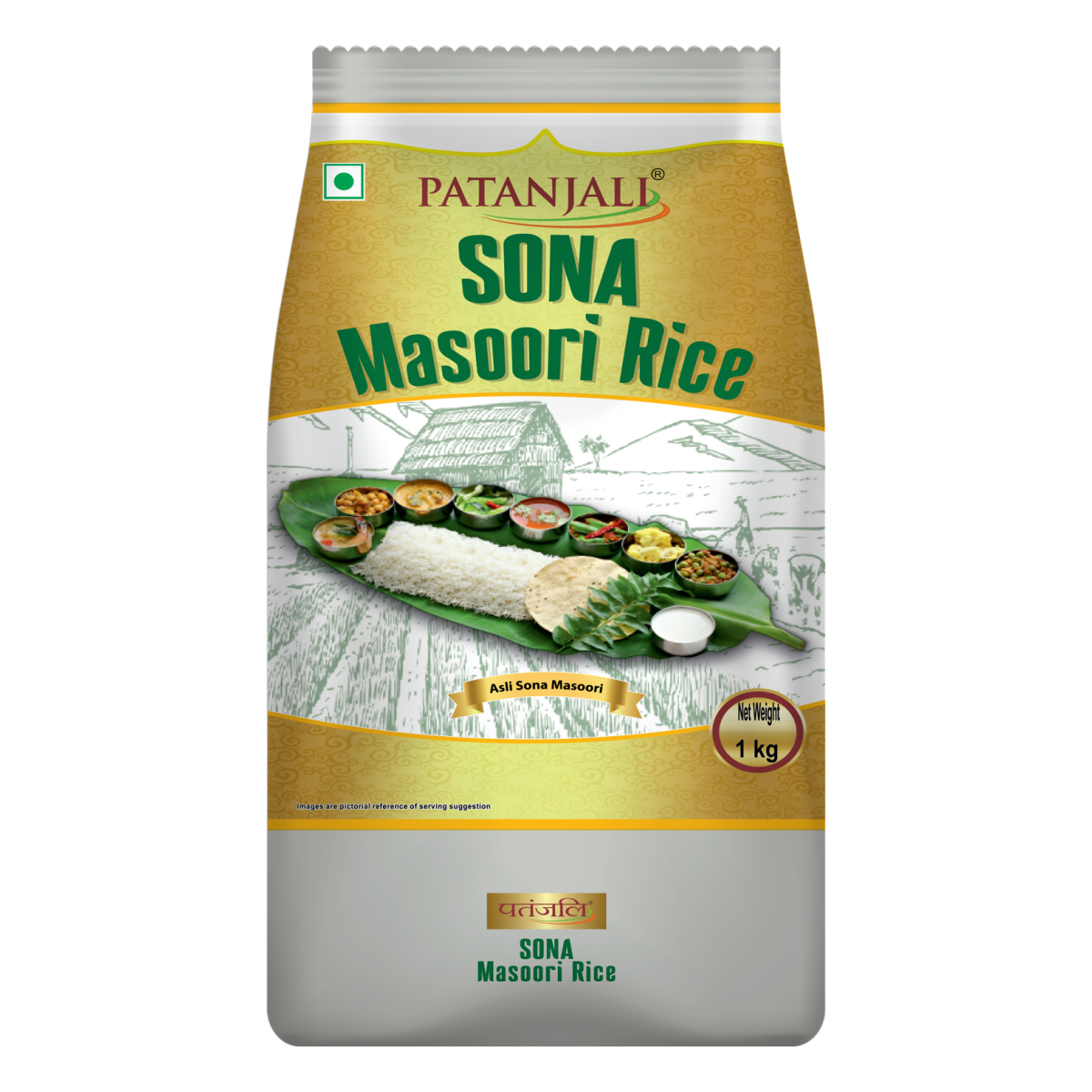 Patanjali Sona Masoori Rice 1 kg – view 1