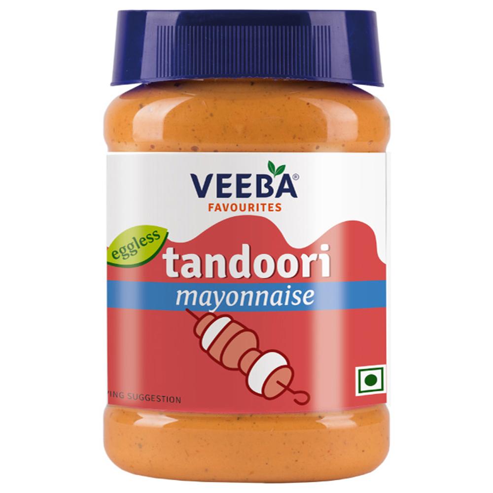 Front view of Veeba Tandoori Eggless Mayonnaise 250 g pack