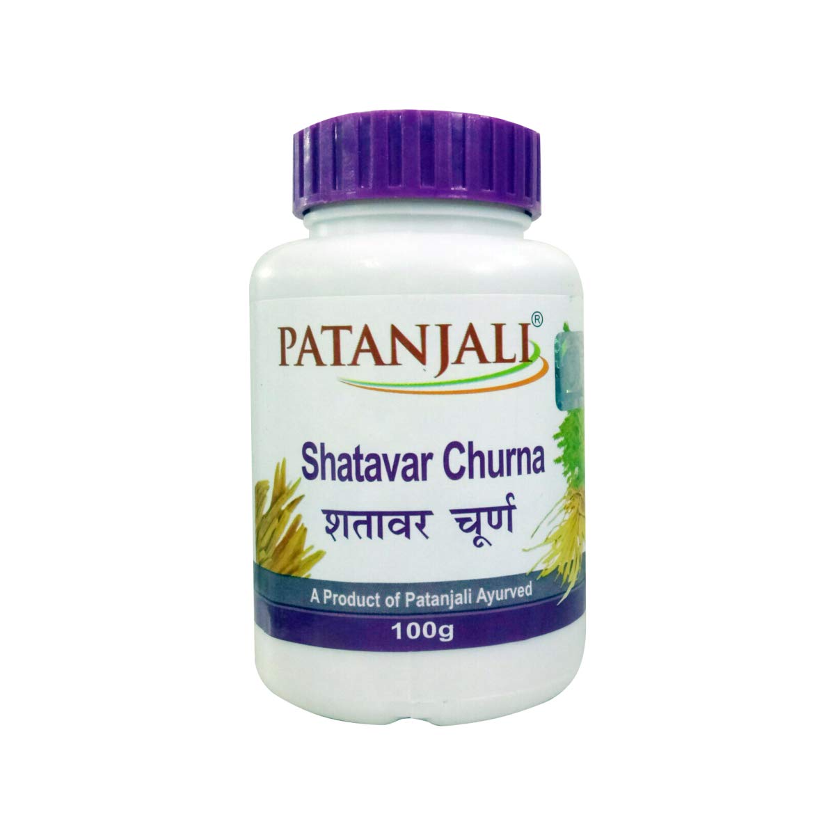 Patanjali Shatavar Churna unflavoured Ayurvedic powder pack front view