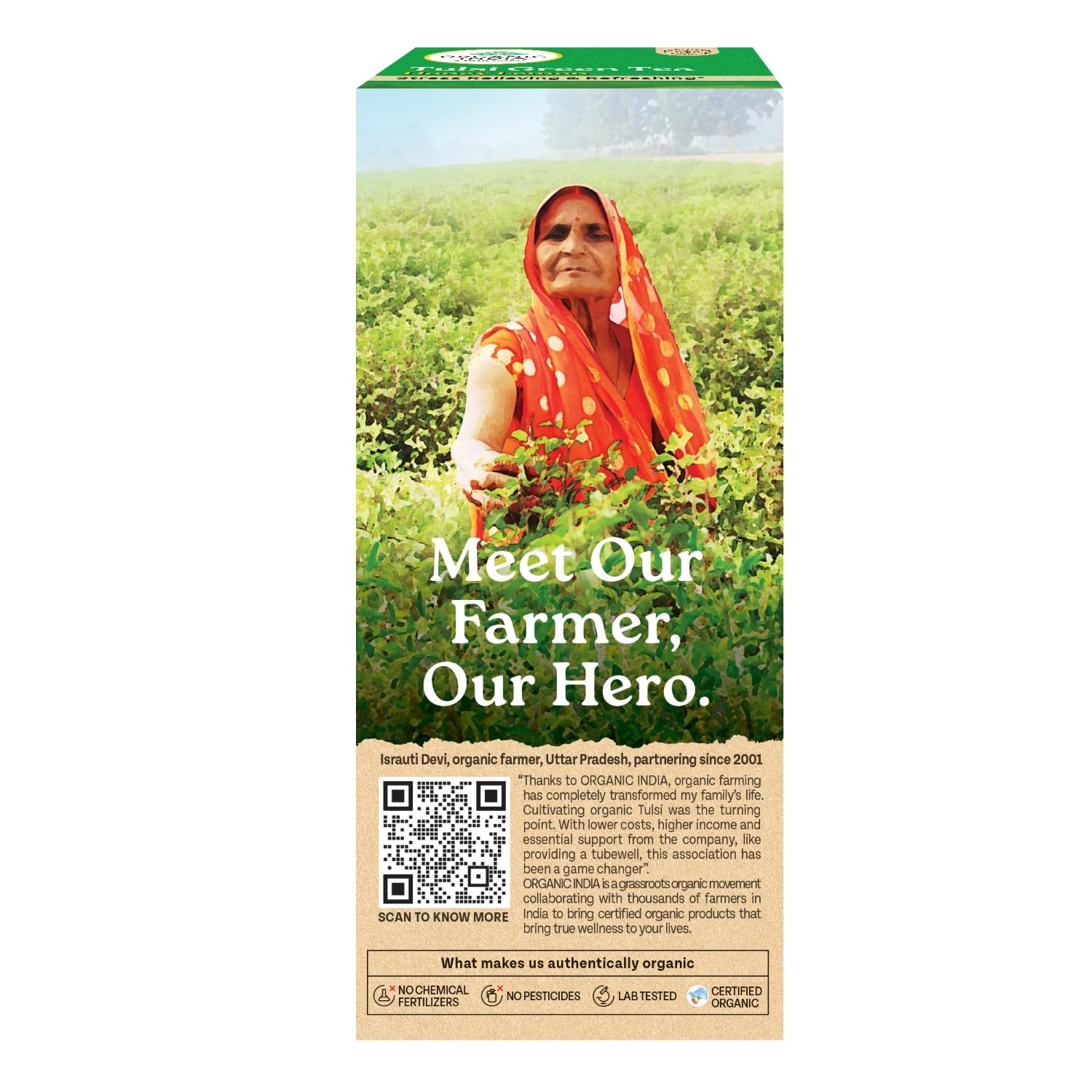 Organic India Tulsi Green Tea Honey Lemon 25 Teabags – view 7