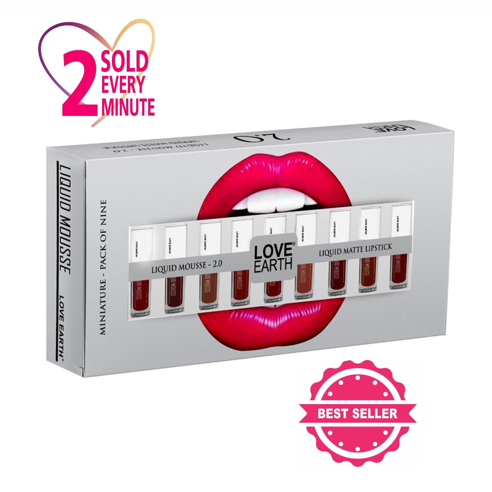 Love Earth Liquid Mousse Lipstick 2.O Matte Finish Combo Kit – view 2
