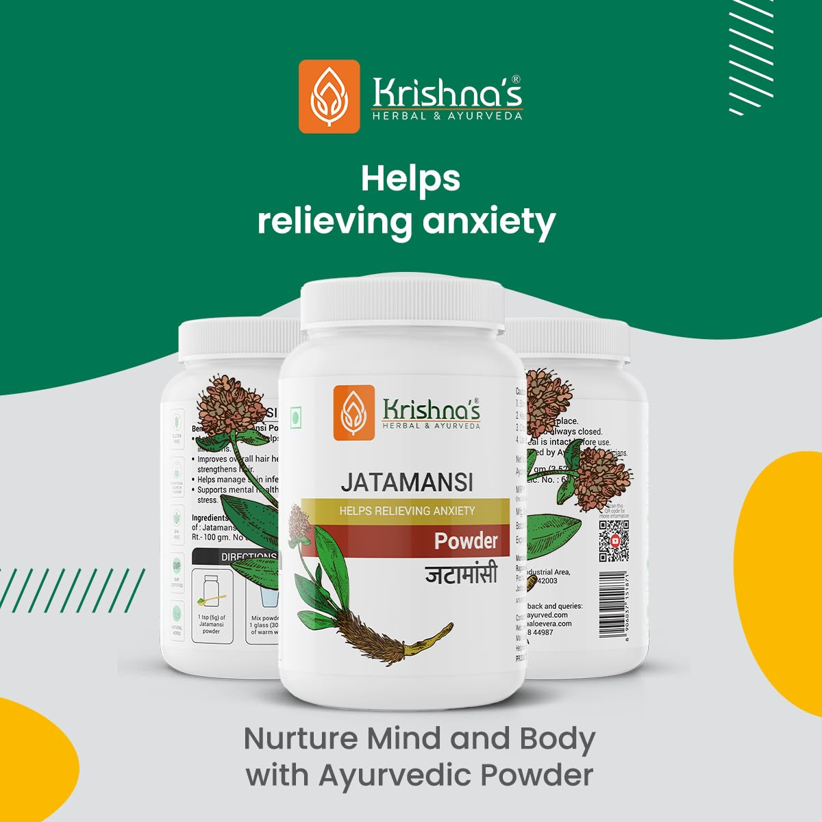 KRISHNA'S HERBAL & AYURVEDA Jatamansi(Nardostachys Jatamansi)Powder-100 G – view 2